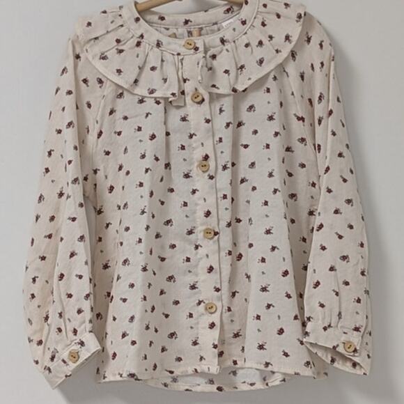 NWT Zara Floral Blouse | Girls 2-3T - Picture 1 of 7